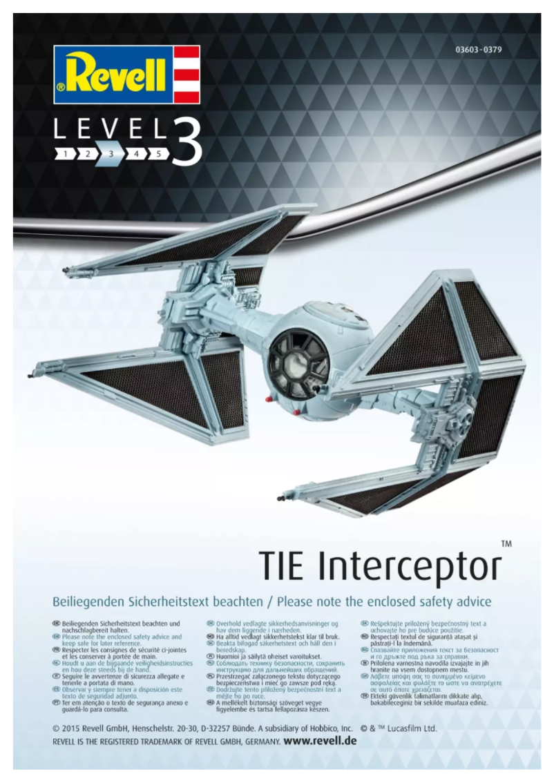 Imagen de la primera página del manual del dispositivo TIE Interceptor