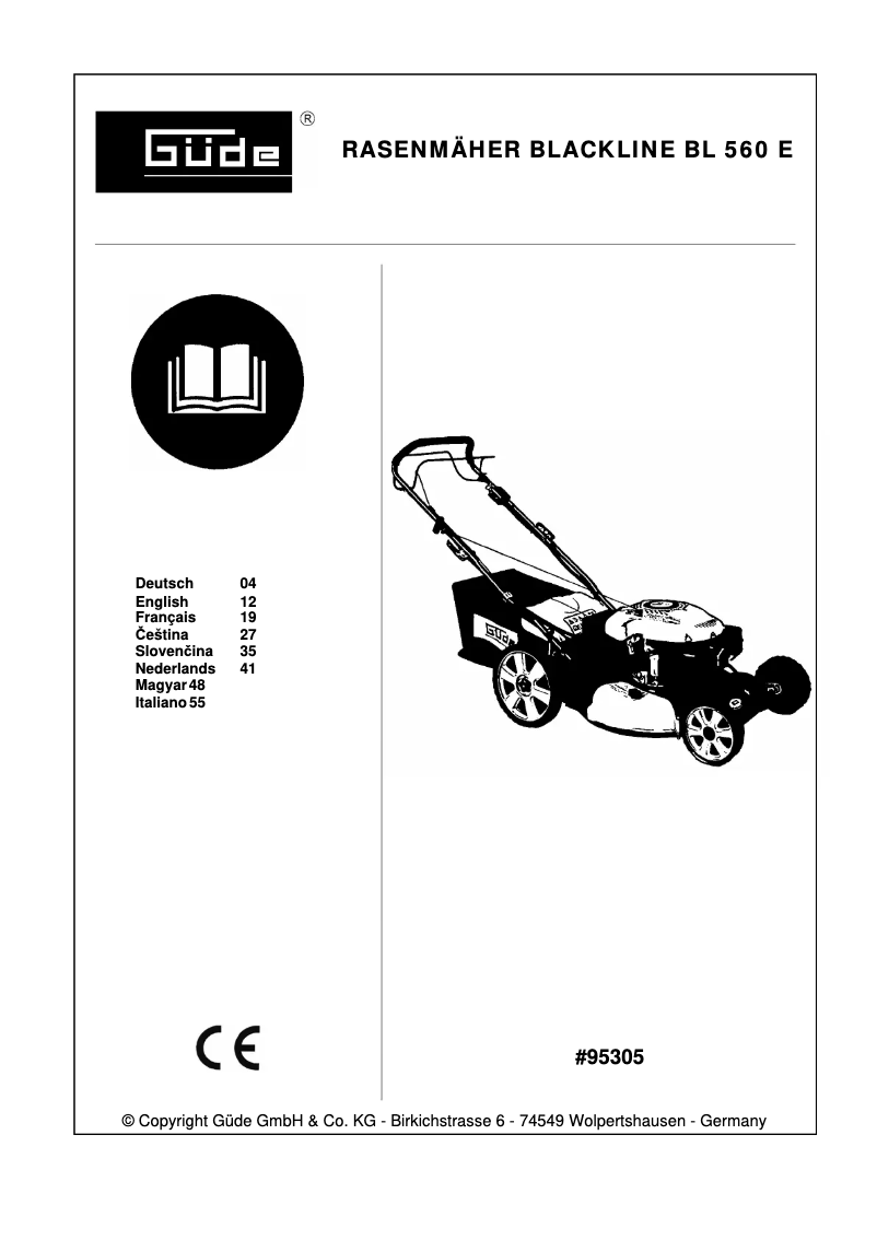 Imagen de la primera página del manual del dispositivo BL 560 E Blackline