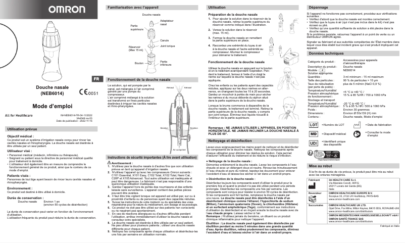 Imagen de la primera página del manual del dispositivo NEB6014