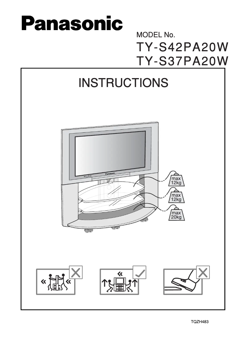 Imagen de la primera página del manual del dispositivo TY-S37PA20W