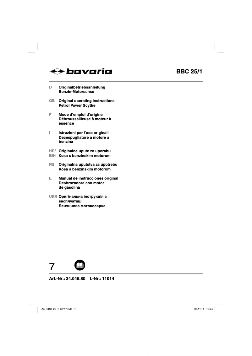 Página nº 1 - Manual de usuario Bavaria BBC 25/1