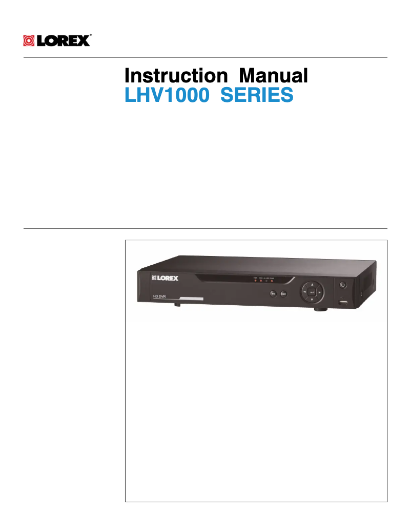 Imagen de la primera página del manual del dispositivo LHV10082T