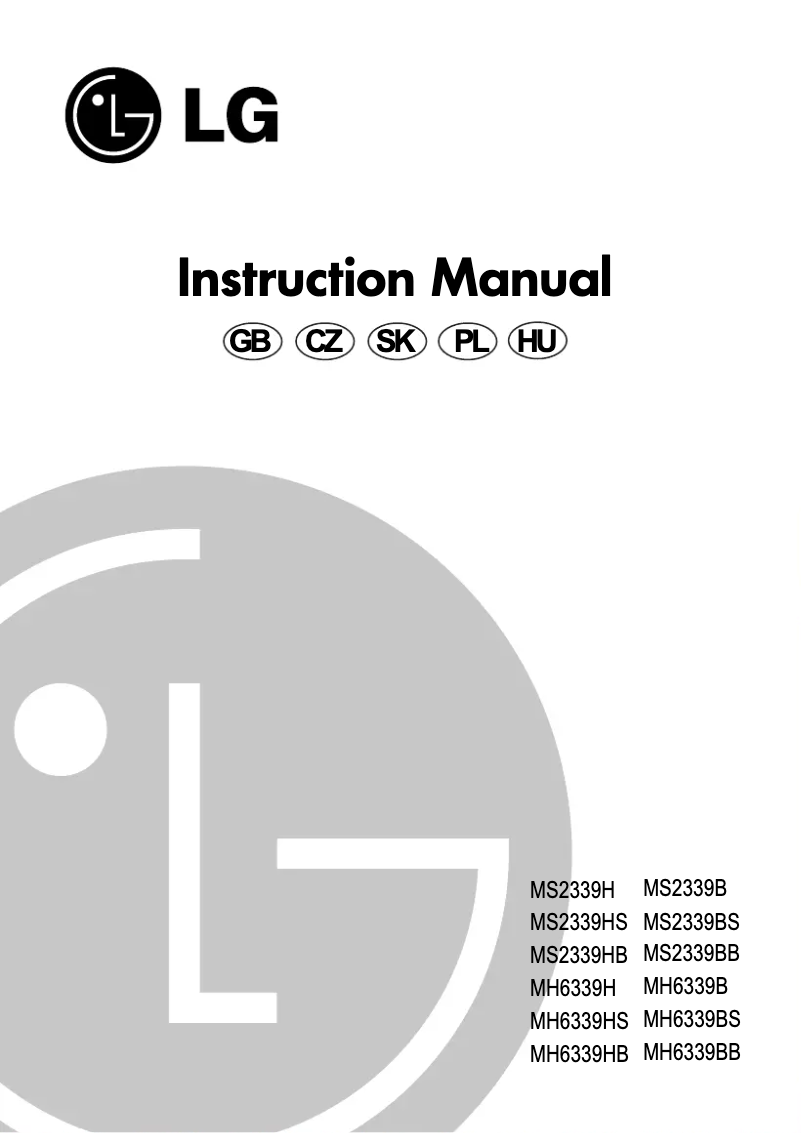 Imagen de la primera página del manual del dispositivo MH6339BS