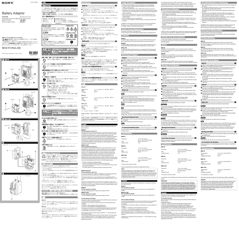 Imagen de la primera página del manual del dispositivo BKW-L200