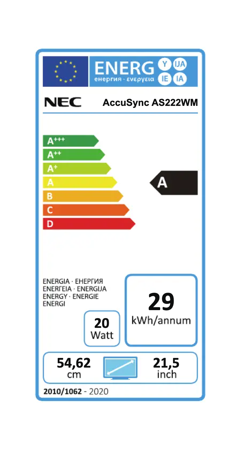 Imagen de la primera página del manual del dispositivo AccuSync AS222WM