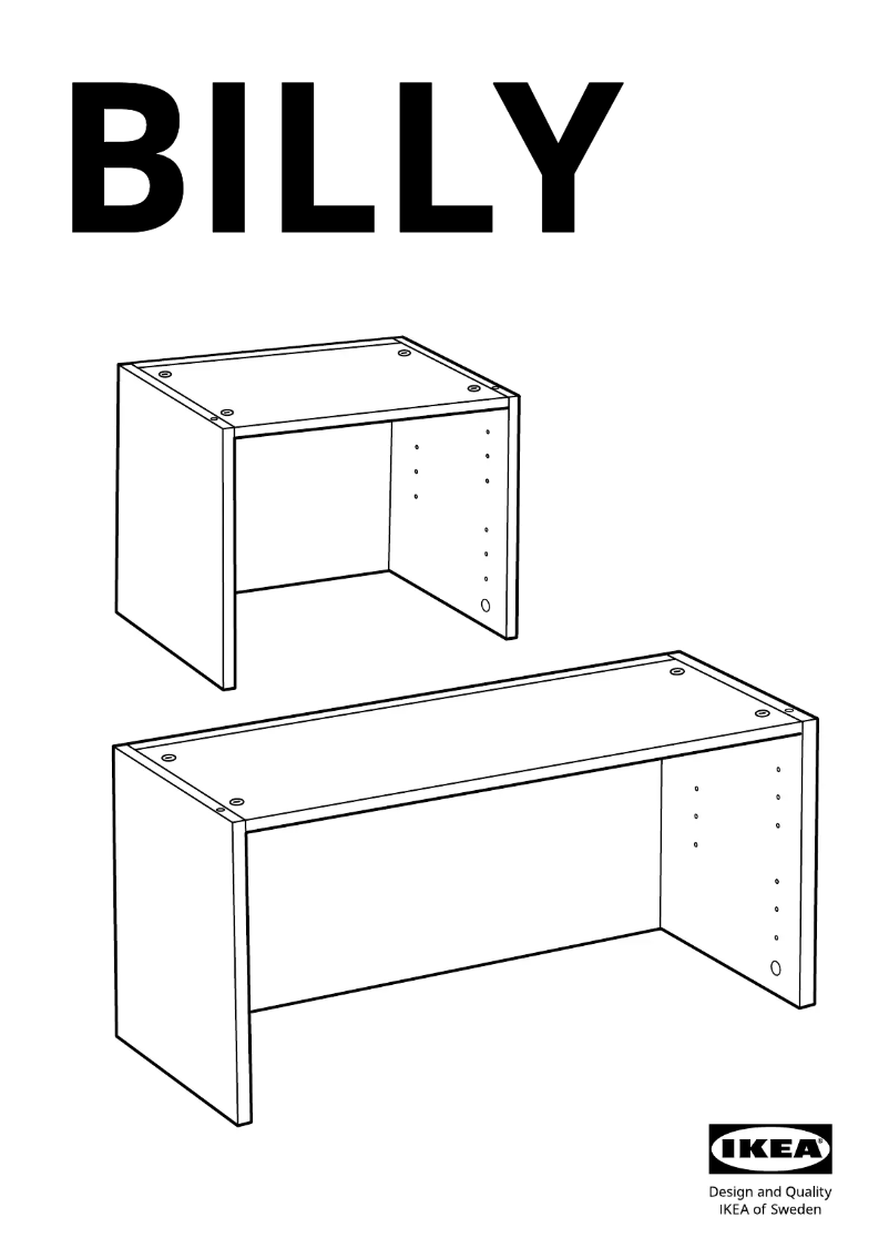 Página 1 del manual Manual de usuario Ikea BILLY 504.019.34