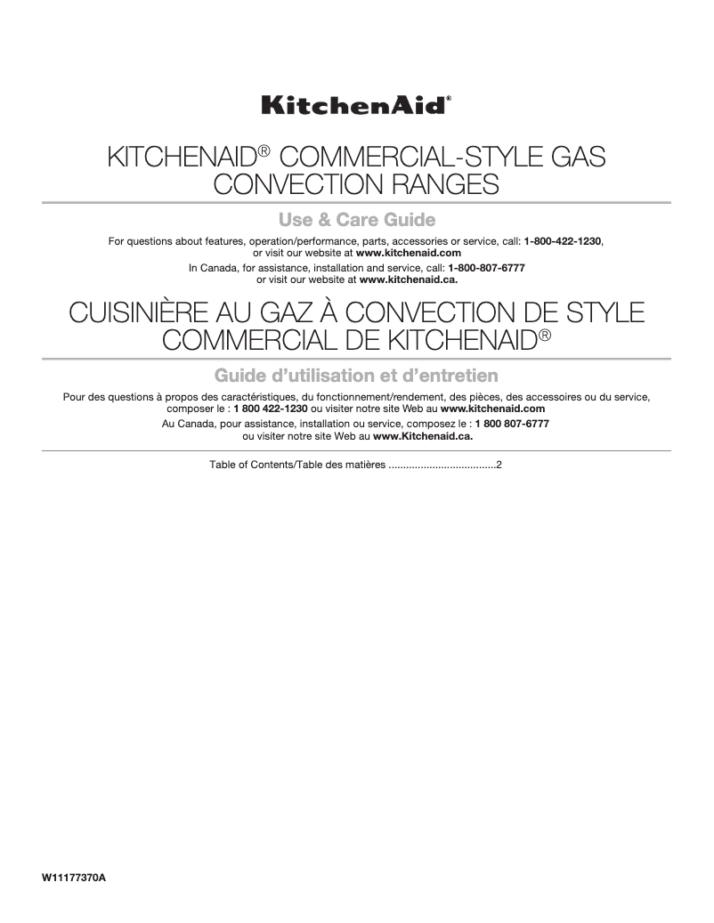 Página nº 1 - Manual de usuario KitchenAid KFGC506JPA