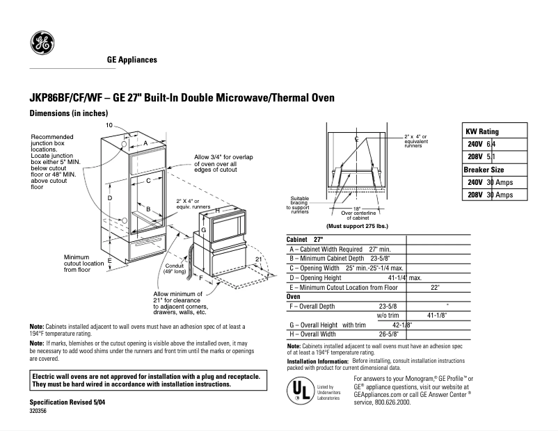Imagen de la primera página del manual del dispositivo JKP86WFWW