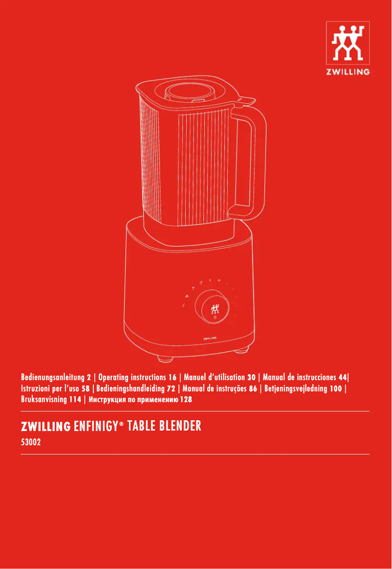 Imagen de la primera página del manual del dispositivo Enfinigy Table Blender