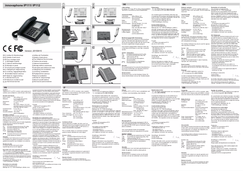 Imagen de la primera página del manual del dispositivo IP111