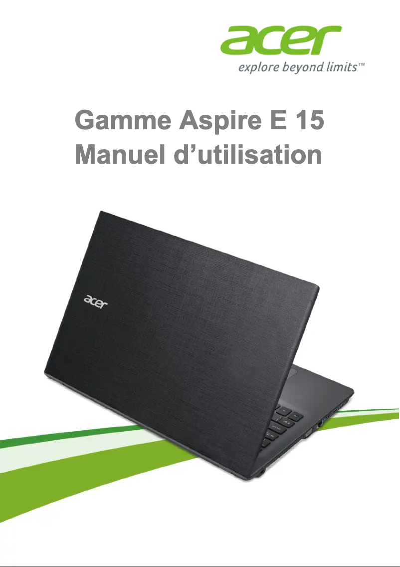 Imagen de la primera página del manual del dispositivo Aspire E5-574