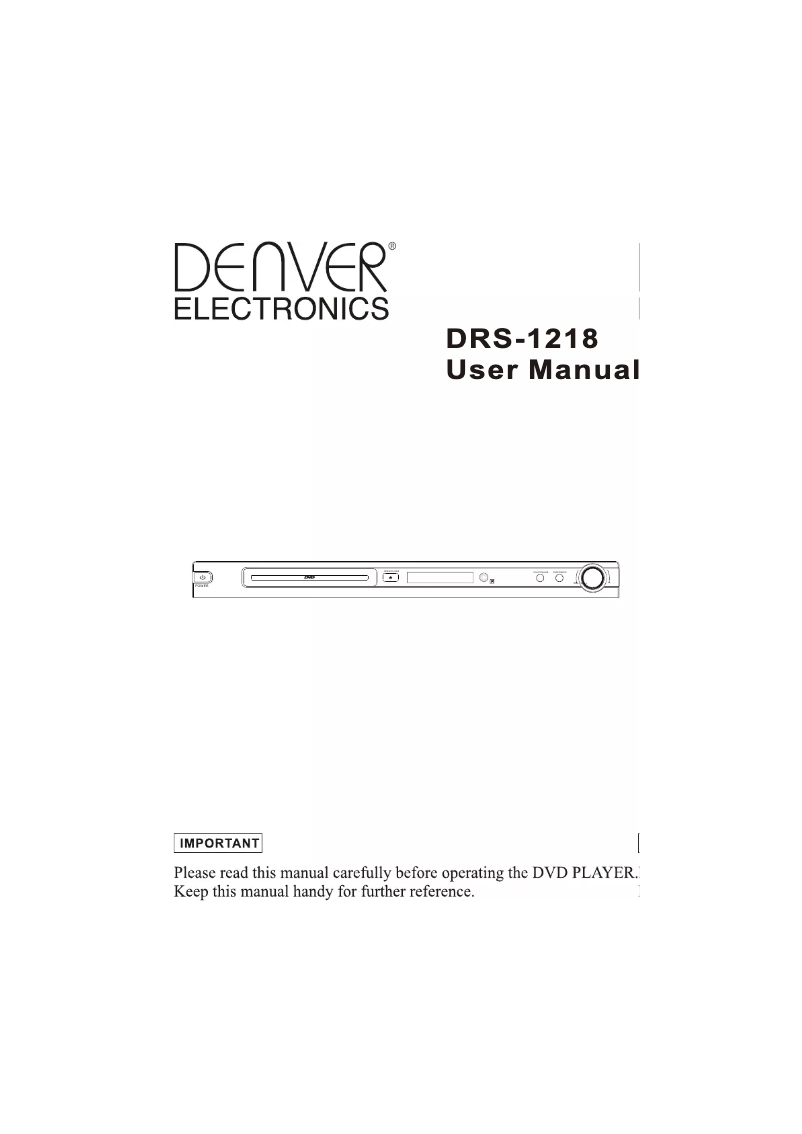 Imagen de la primera página del manual del dispositivo DRS1218