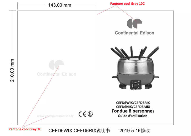 Imagen de la primera página del manual del dispositivo CEFD6MIX
