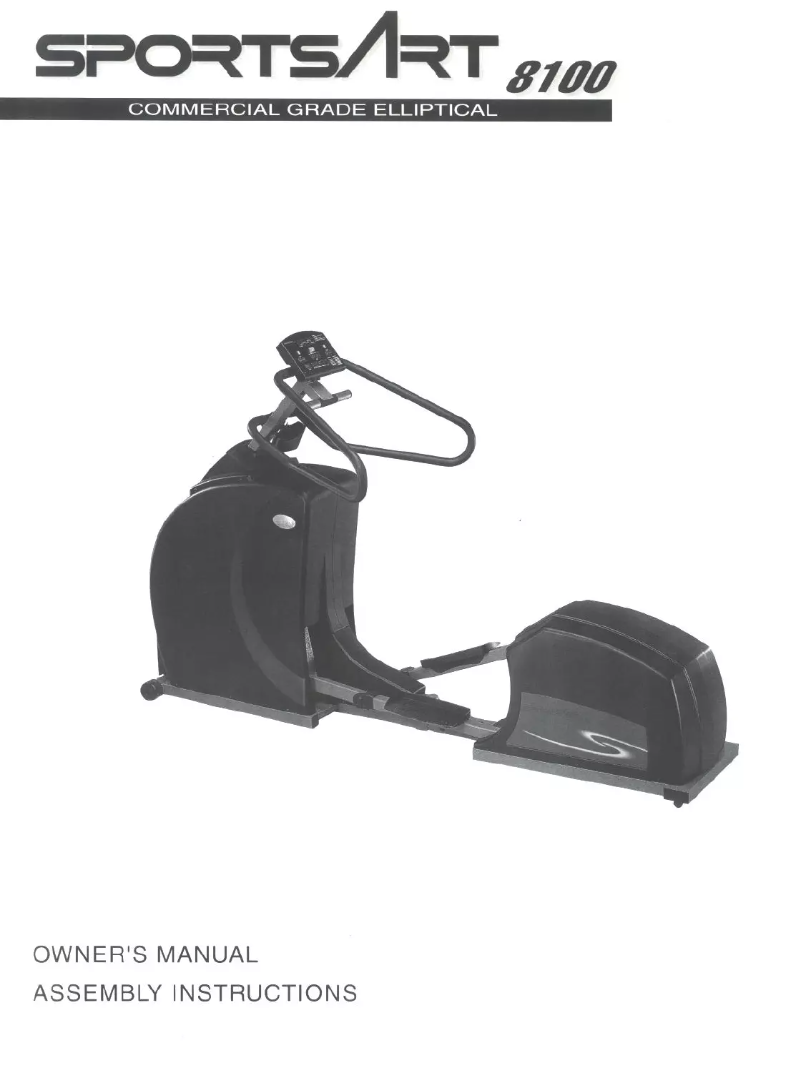Página nº 1 - Manual de usuario SportsArt 8100