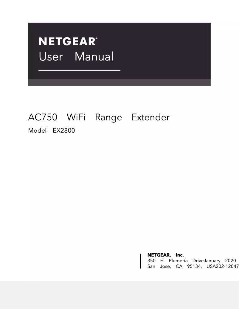 Página 1 del manual Manual de usuario Netgear EX2800