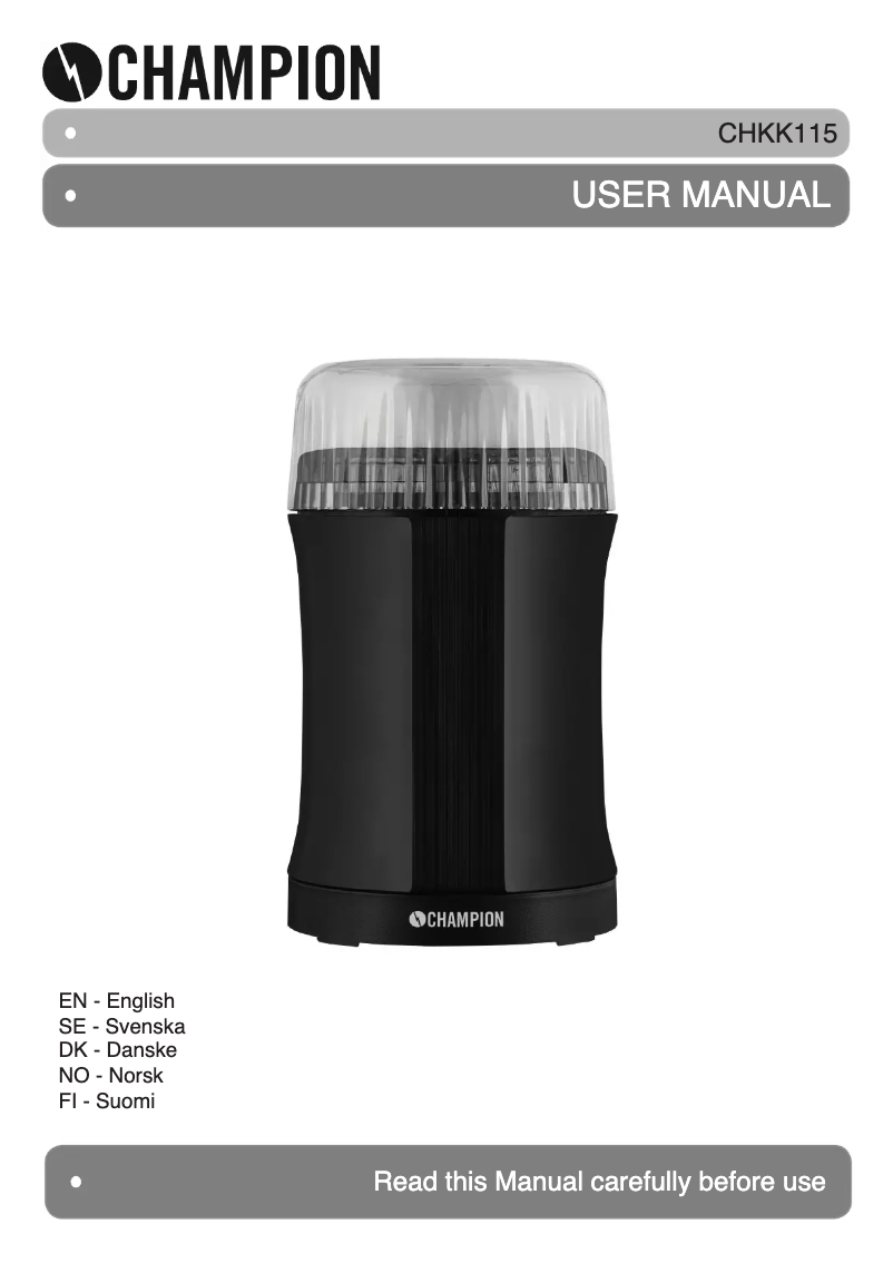 Imagen de la primera página del manual del dispositivo CHKK115