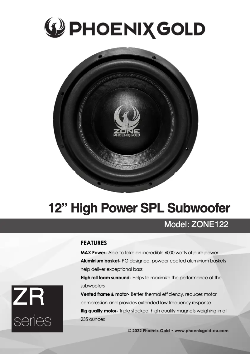 Página 1 del manual Manual de usuario Phoenix Gold ZONE122