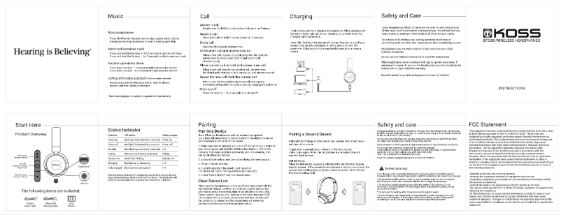 Imagen de la primera página del manual del dispositivo BT330i