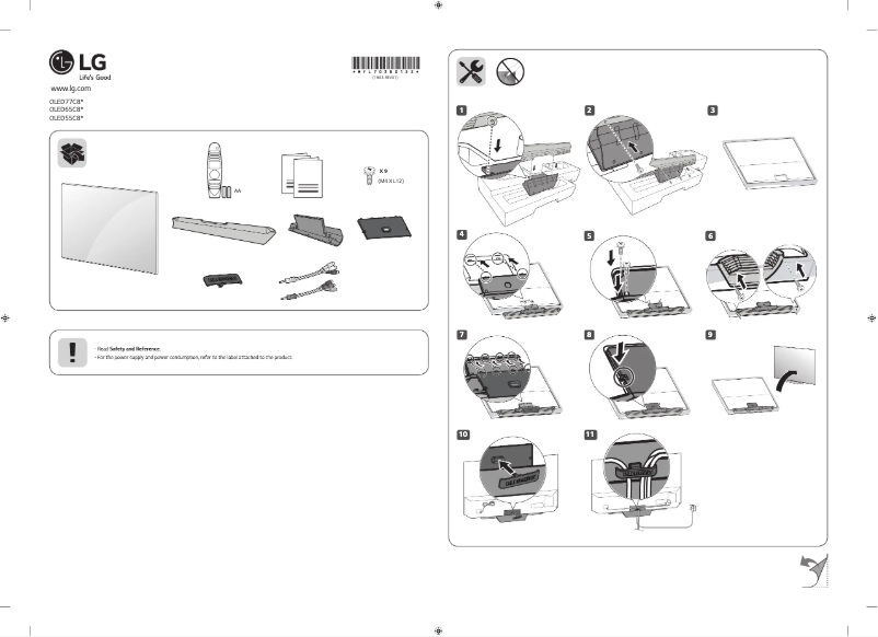 Imagen de la primera página del manual del dispositivo OLED55C8PPA