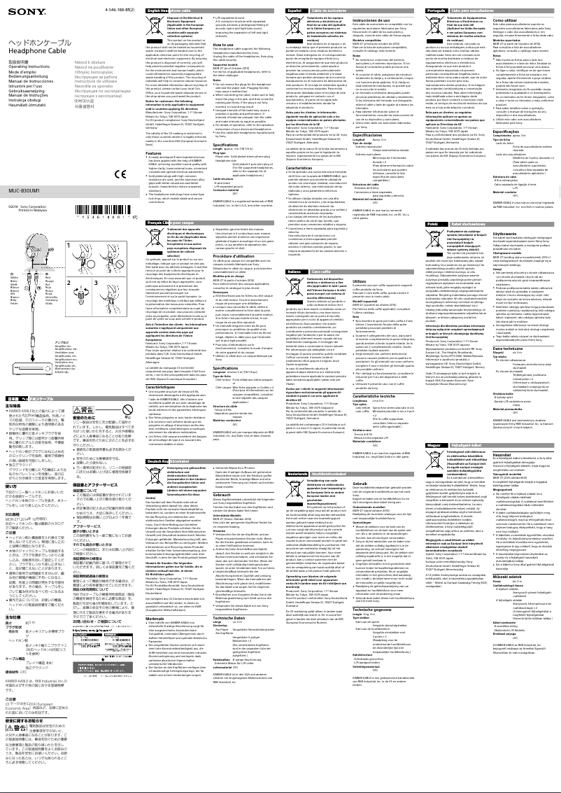 Página 1 del manual Manual de usuario Sony MUC-B30UM1