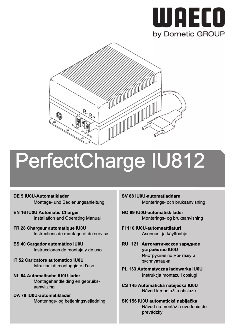 Página nº 1 - Manual de usuario Waeco PerfectCharge IU812