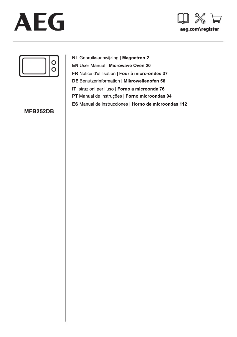 Imagen de la primera página del manual del dispositivo MFB252DB