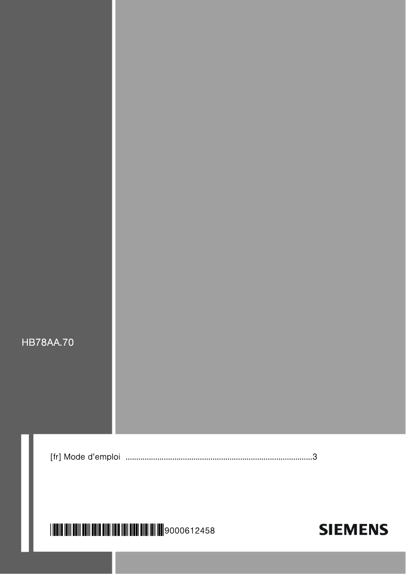 Página nº 1 - Manual de usuario Siemens HB78AA570