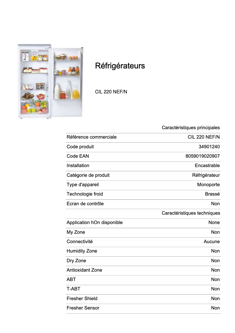 Imagen de la primera página del manual del dispositivo CIL 220 NEF/N