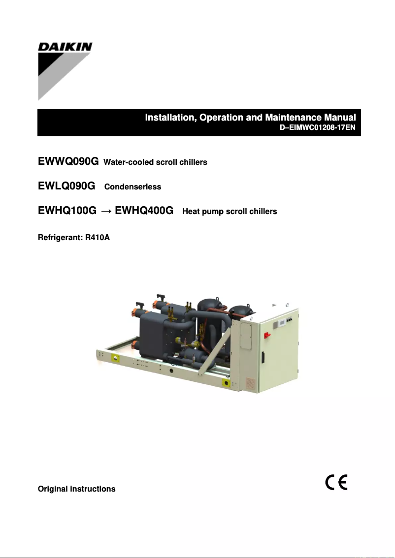 Página nº 1 - Guía de instalación Daikin EWLQ210G-SS