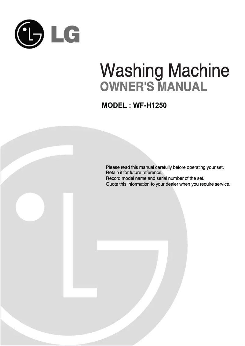 Imagen de la primera página del manual del dispositivo WF-H1250