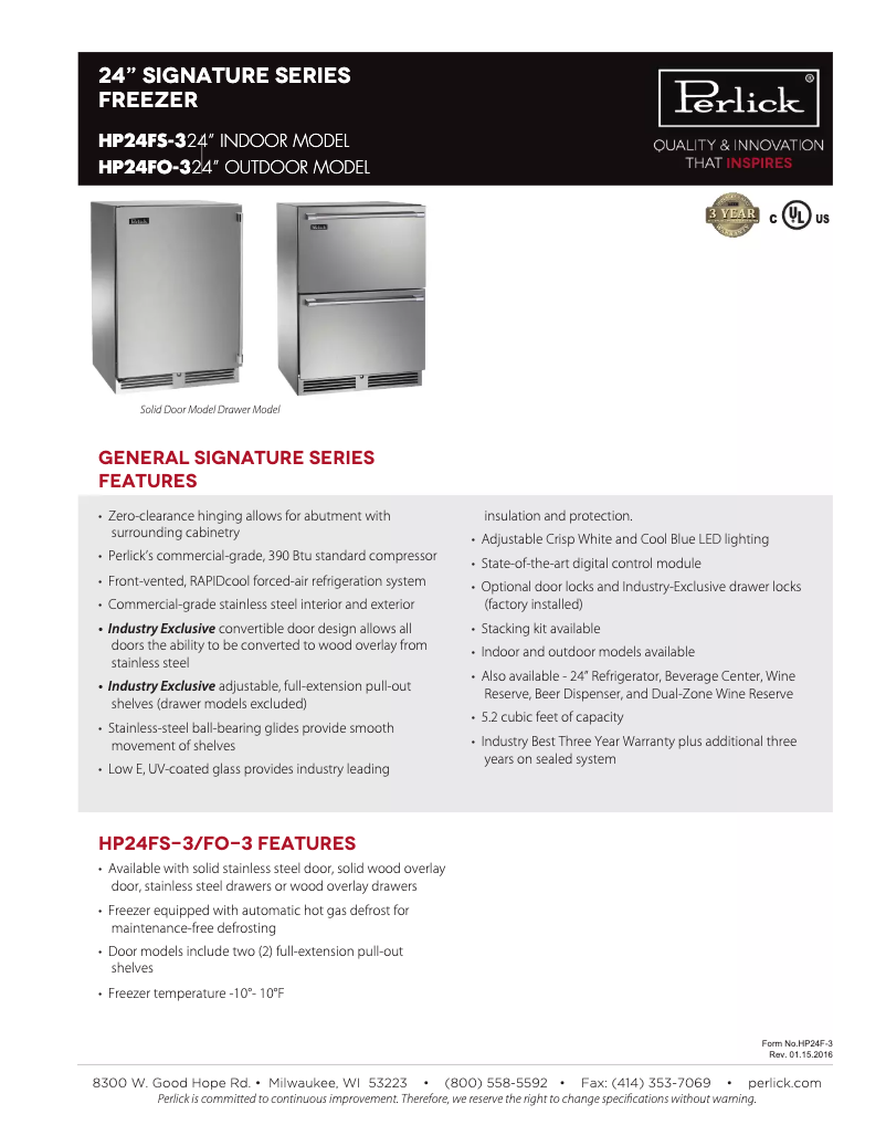 Imagen de la primera página del manual del dispositivo HP24FO-3-1R