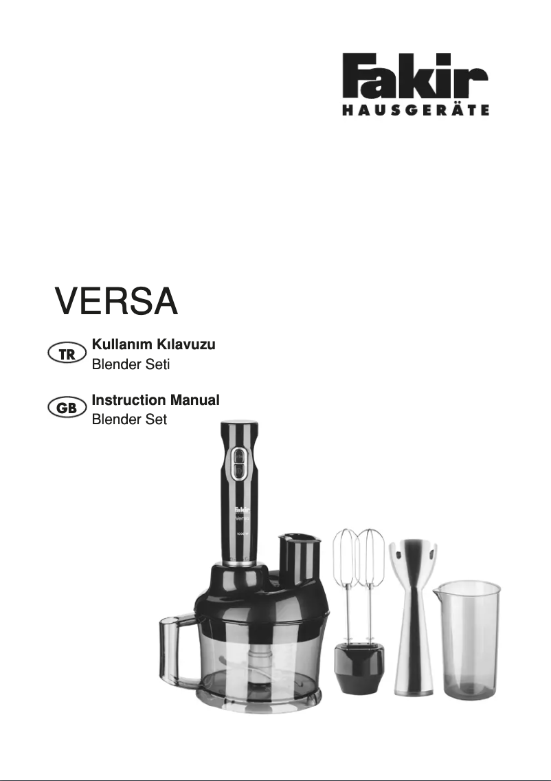 Página 1 del manual Manual de usuario Fakir Versa