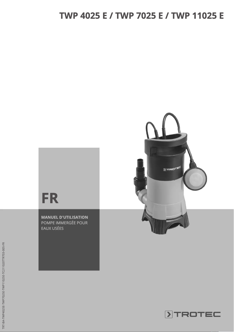 Página 1 del manual Manual de usuario Trotec TWP 7025 E