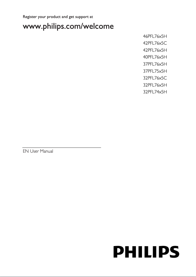 Imagen de la primera página del manual del dispositivo 46PFL7605H