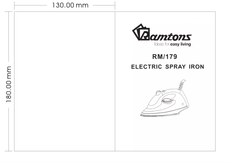 Imagen de la primera página del manual del dispositivo RM/179