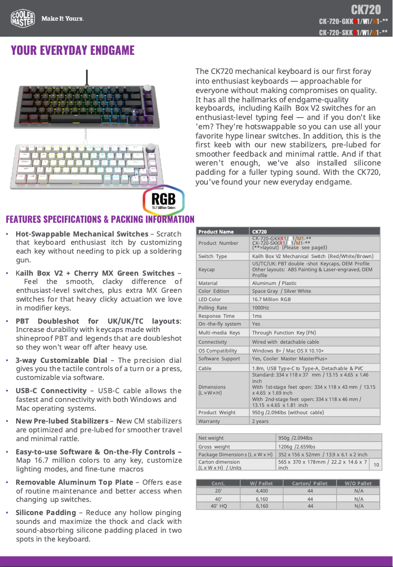 Imagen de la primera página del manual del dispositivo CK720