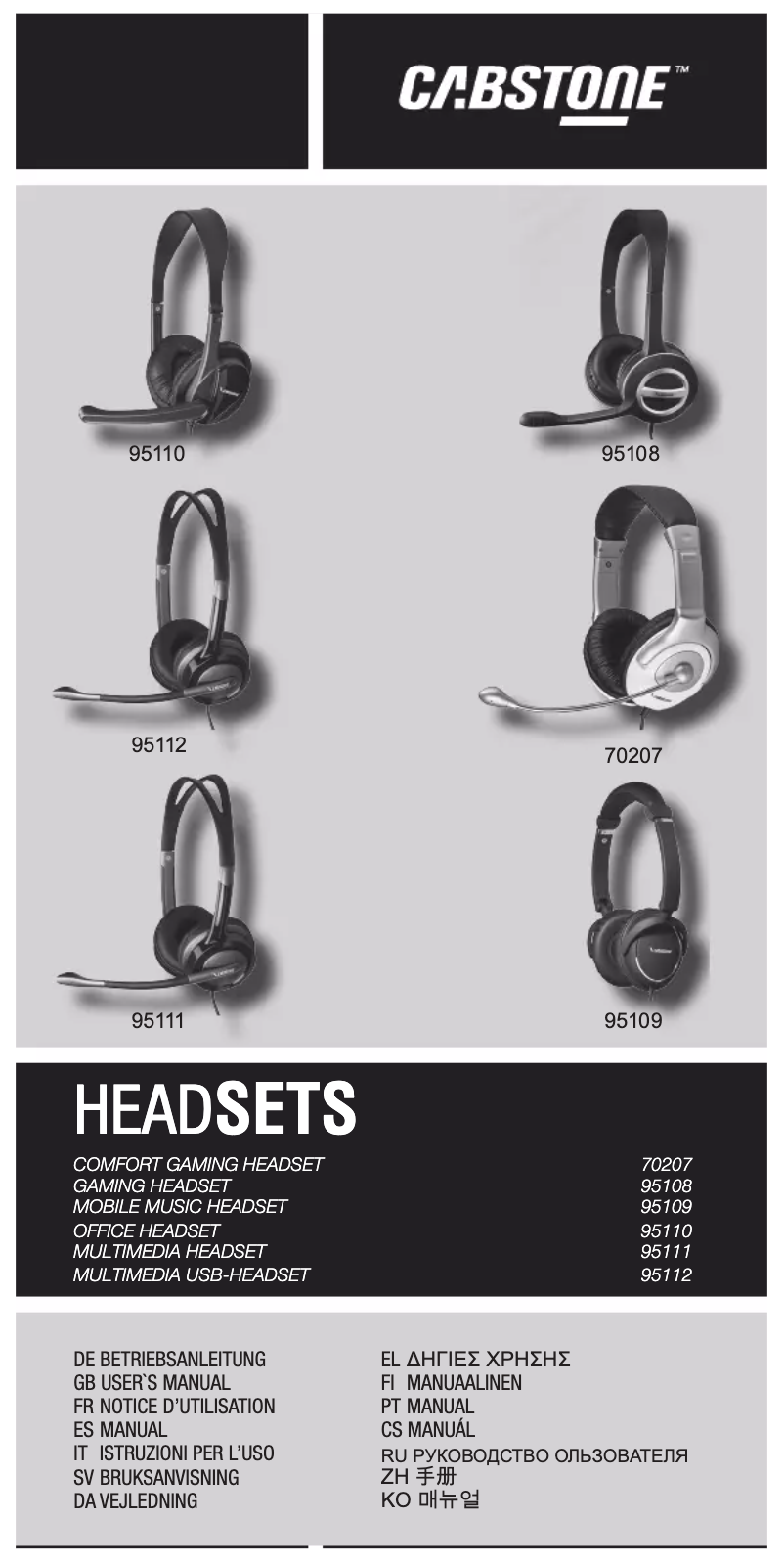 Imagen de la primera página del manual del dispositivo Gaming 95108