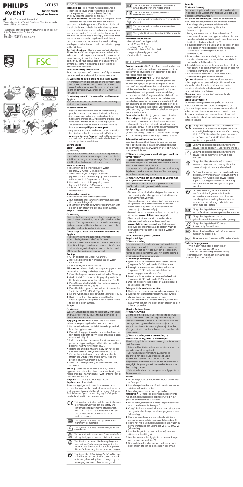 Página 1 del manual Instrucciones / montaje Philips Avent SCF153