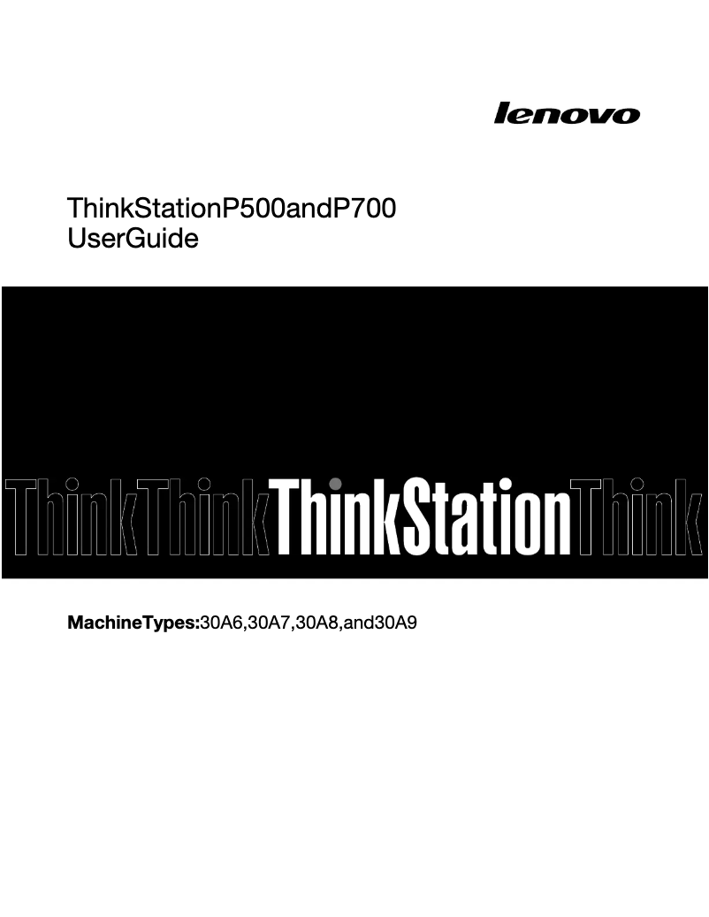 Página 1 del manual Manual de usuario Lenovo ThinkStation P500
