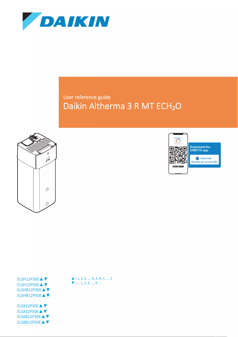 Página nº 1 - Manual de usuario Daikin ELSHB12P50EF