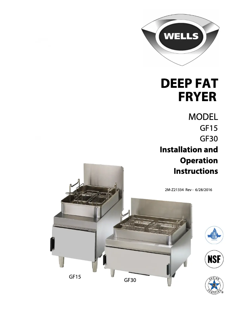 Página nº 1 - Manual de usuario Wells GF15