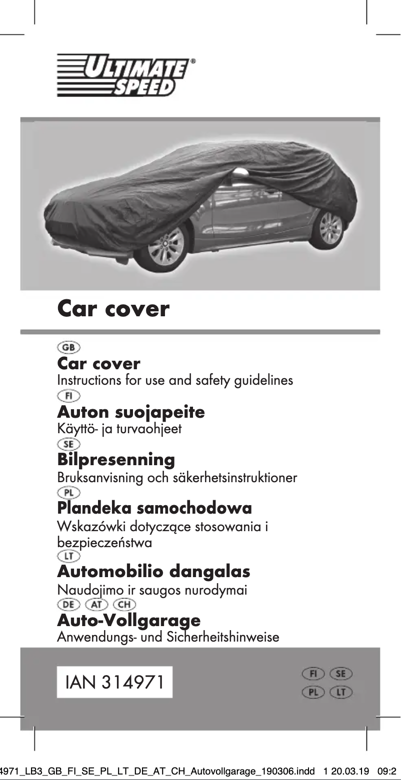 Imagen de la primera página del manual del dispositivo IAN 314971