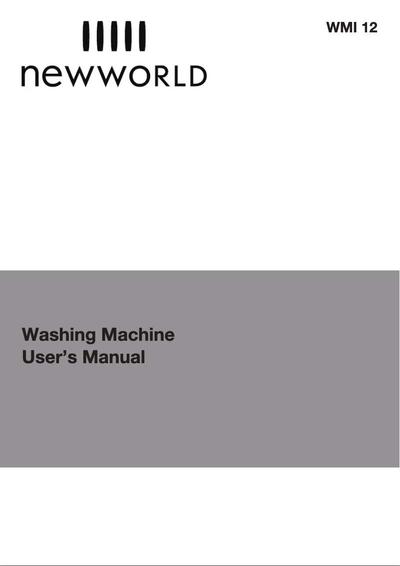 Página 1 del manual Manual de usuario New World WMI12