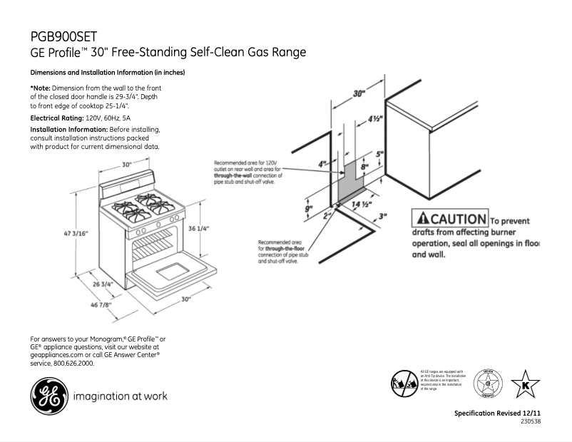 Imagen de la primera página del manual del dispositivo Profile PGB900SETSS