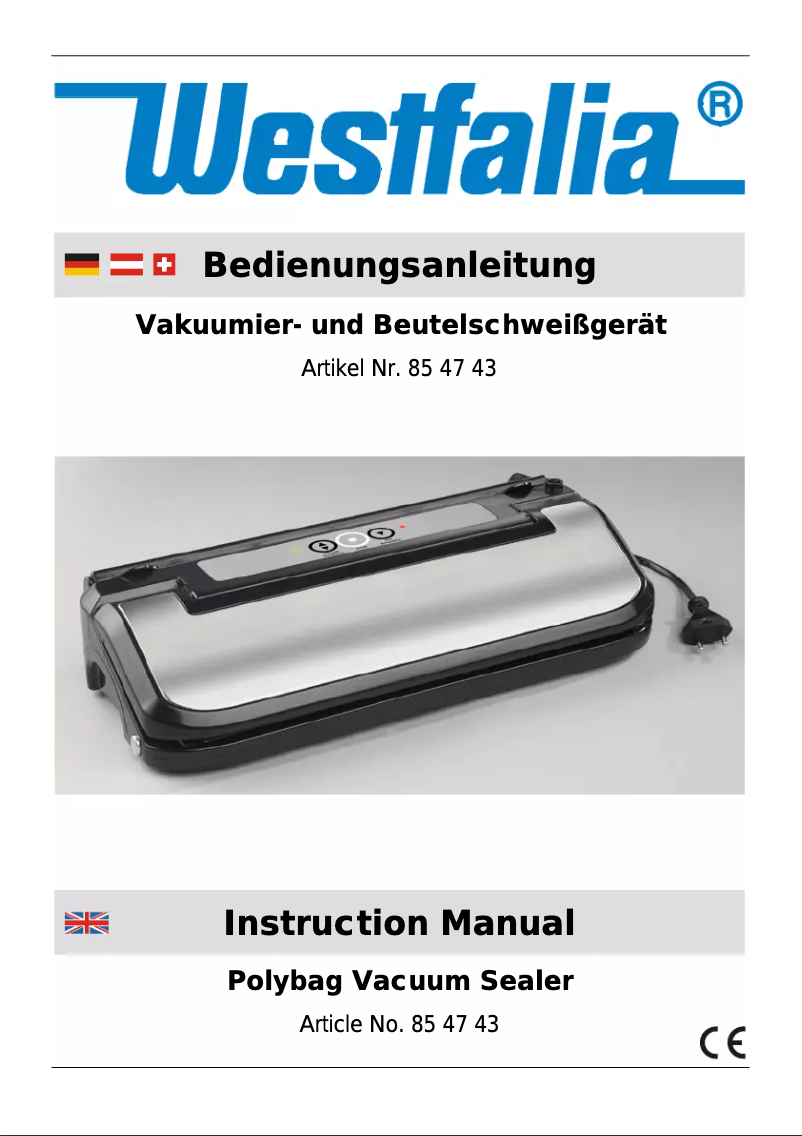 Página 1 del manual Manual de usuario Westfalia 854743
