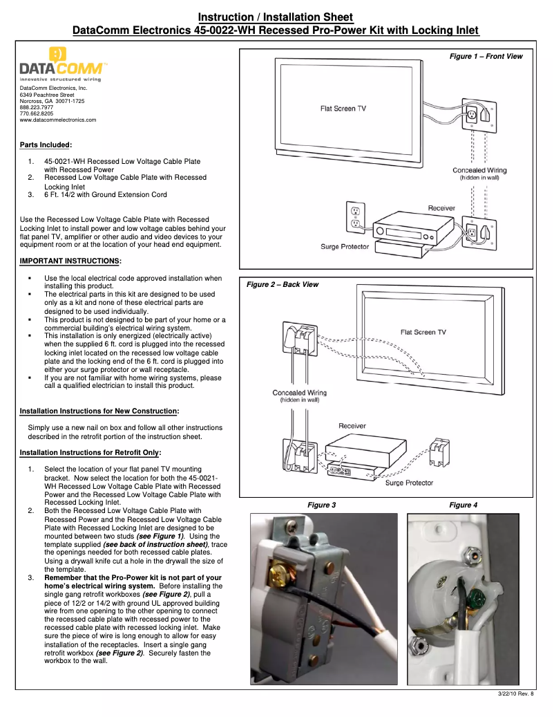 Página 1 del manual Manual de usuario DataComm 45-0022-WH