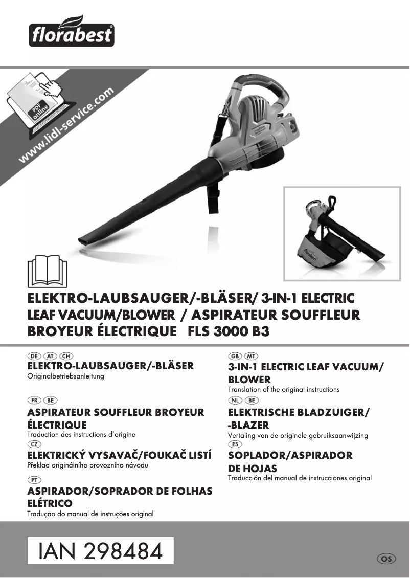 Imagen de la primera página del manual del dispositivo FLS 3000 B3