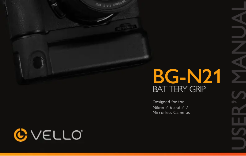 Página 1 del manual Manual de usuario Vello BG-N21