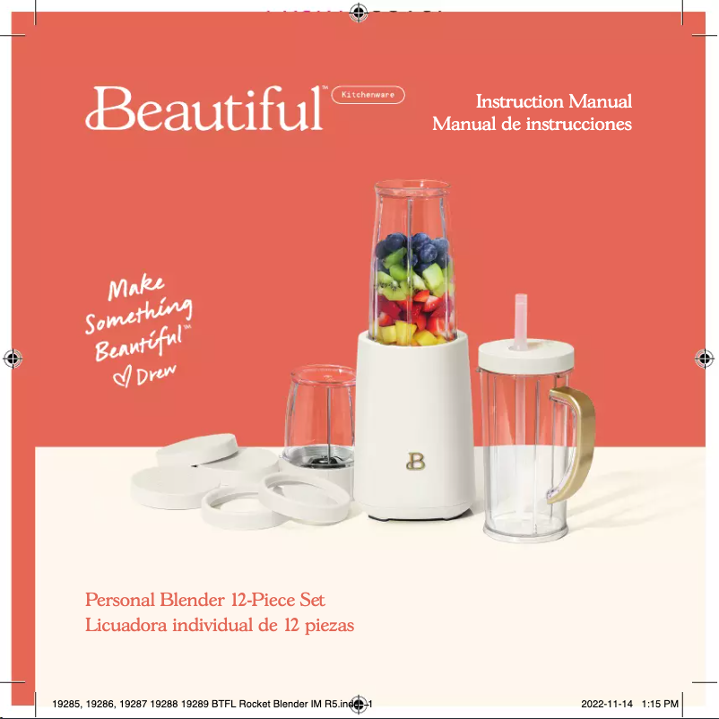 Página 1 del manual Manual de usuario Beautiful Personal Blender 12-Piece Set