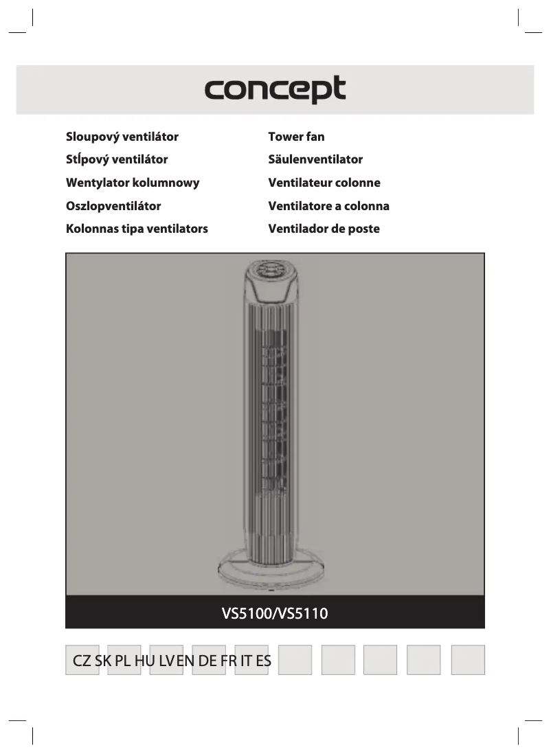 Imagen de la primera página del manual del dispositivo VS5100